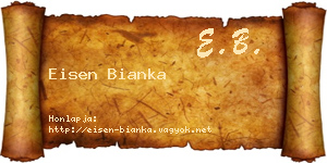 Eisen Bianka névjegykártya